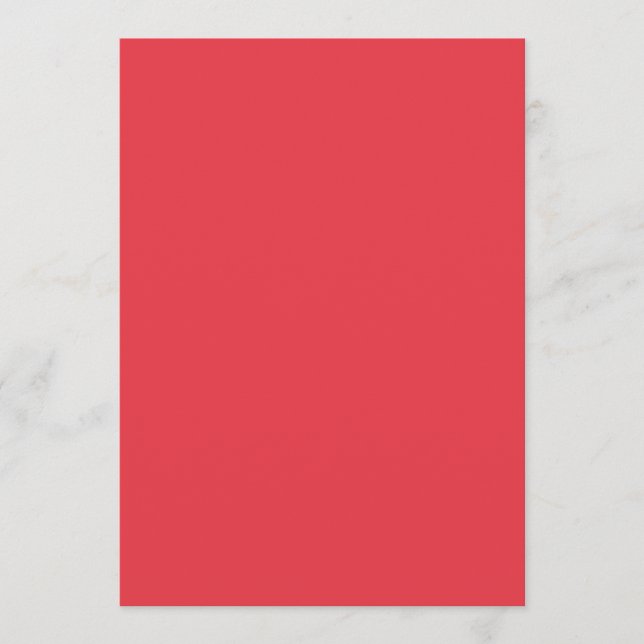 Minimalist Tomato Red Flat Menu – Customizable (Front)