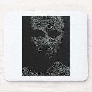 Minimalist Topographic Linework Oversized  Mouse Pad
