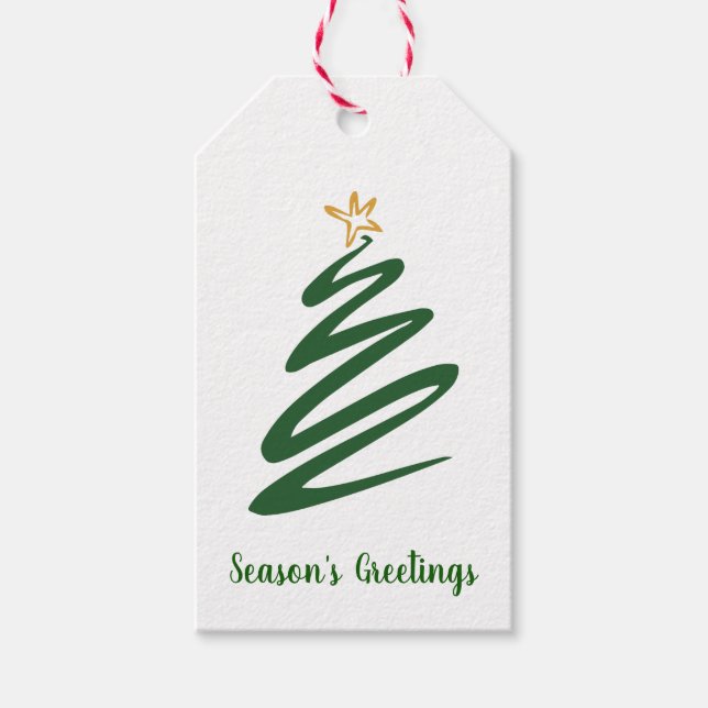 Minimalist Tree Gift Tags (Front)