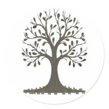 🌳 Minimalist Tree of Life Sticker - Modern Nature