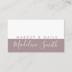   Minimalist Trendy Block Makeup Artist Nail   Business Card