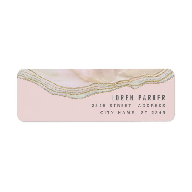 Minimalist trendy blush pink marble agate (Front)