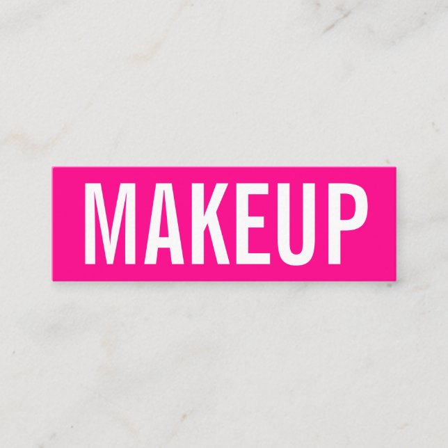 Minimalist trendy makeup artist business card (Front)