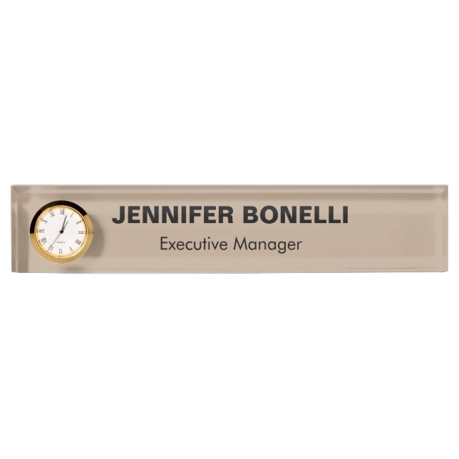 Minimalist trendy personalized customized name nameplate (Front)