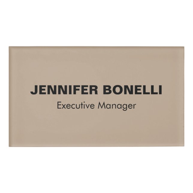 Minimalist trendy personalized customized name tag (Front)