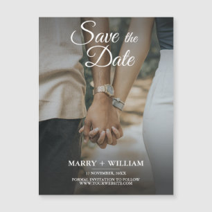 Minimalist Trendy Replace Photo Save The Date Card