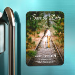 Minimalist Trendy Replace Photo Save The Date Card Magnet<br><div class="desc">Elegant photo for wedding anniversary. You can easy replace your photo on save the date template. The engagement wedding invitation photo card Magnets . Budget event card for memories. Simple and stylish save the date engagement card. Want this design on a card, card stock thicker paper? Check out our Save...</div>