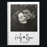 Minimalist Trendy Script Couple Photo Heart Custom Notebook<br><div class="desc">Capture your love story in style with this Minimalist Trendy Script Couple Photo Heart Notebook! Personalize with your favourite photo and custom text for a romantic,  modern keepsake. Perfect for anniversaries,  weddings,  or just because! 💕</div>