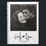 Minimalist Trendy Script Couple Photo Heart Custom Notebook<br><div class="desc">Capture your love story in style with this Minimalist Trendy Script Couple Photo Heart Notebook! Personalize with your favourite photo and custom text for a romantic,  modern keepsake. Perfect for anniversaries,  weddings,  or just because! 💕</div>