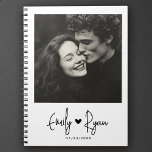 Minimalist Trendy Script Couple Photo Heart Custom Notebook<br><div class="desc">Capture your love story in style with this Minimalist Trendy Script Couple Photo Heart Notebook! Personalize with your favourite photo and custom text for a romantic,  modern keepsake. Perfect for anniversaries,  weddings,  or just because! 💕</div>