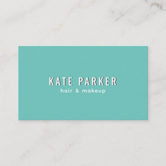 Minimalist trendy simple plain  business card (Front)