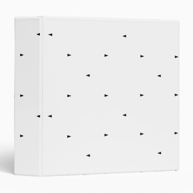 Minimalist Triangle Pattern File Folder Set Binder (Front/Spine)