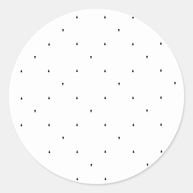 Minimalist Triangle Pattern File Folder Set Classic Round Sticker (Front)