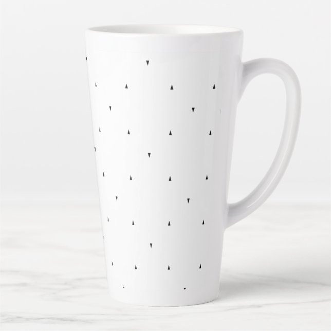 Minimalist Triangle Pattern File Folder Set Latte Mug (Right)