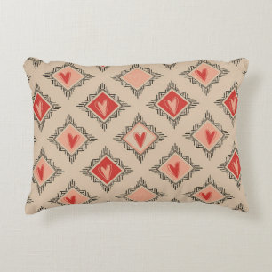 Minimalist Tribal Heart Dusty Rose design Accent Pillow