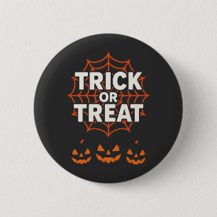 Minimalist Trick or Treat Halloween Party 2 Inch Round Button