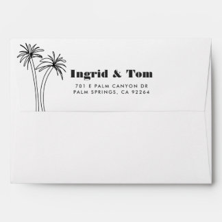 Minimalist Tropics Wedding Envelope