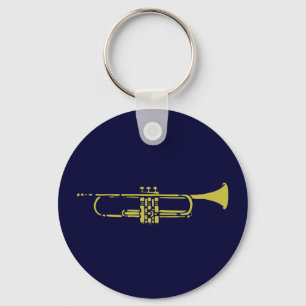 Minimalist Trumpet Keychain