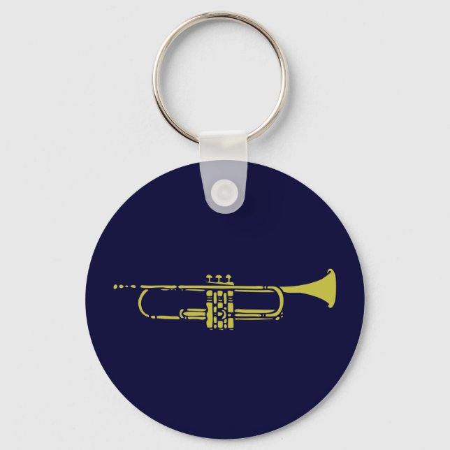Minimalist Trumpet Keychain (Front)