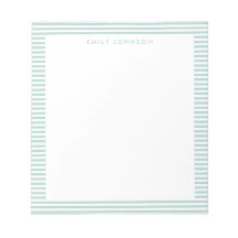 Minimalist Turquoise Stripes Monogram