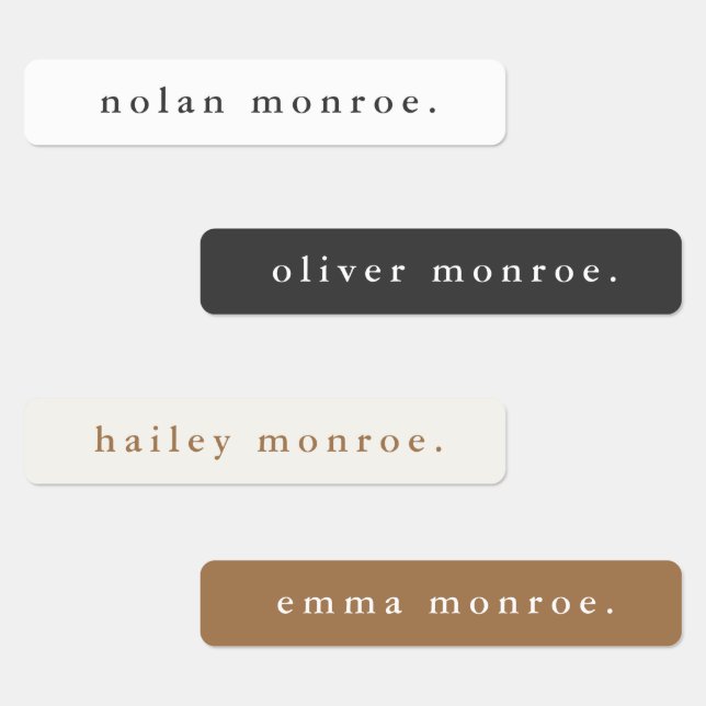 Minimalist Type Boho Kids Waterproof Name (Group)