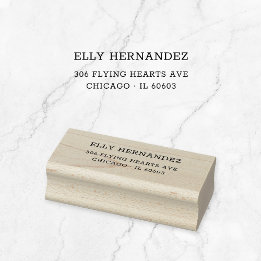 Minimalist Typewriter 11 | Return Address Wooden Rubber Stamp