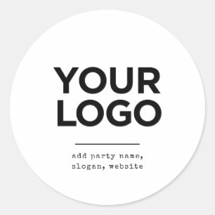 Minimalist typewriter   Business Logo Text Cute Classic Round Sticker