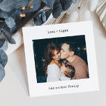 Minimalist Typewriter | Love and Light with Photo Holiday Card<br><div class="desc">These simple and minimalist Hanukkah holiday cards feature your favourite personal photo, along with your names and the words "love light" in dark navy blue typewriter look text. You can change this to any greeting of your choice. The back of the card also features room for a personal holiday message...</div>
