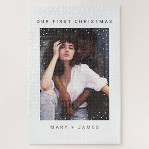 Minimalist Typewriter   Merry and Married Photo Jigsaw Puzzle