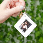 Minimalist Typewriter | Merry and Married Photo Keychain<br><div class="desc">Minimalist Typewriter | Merry and Married Photo keychain</div>