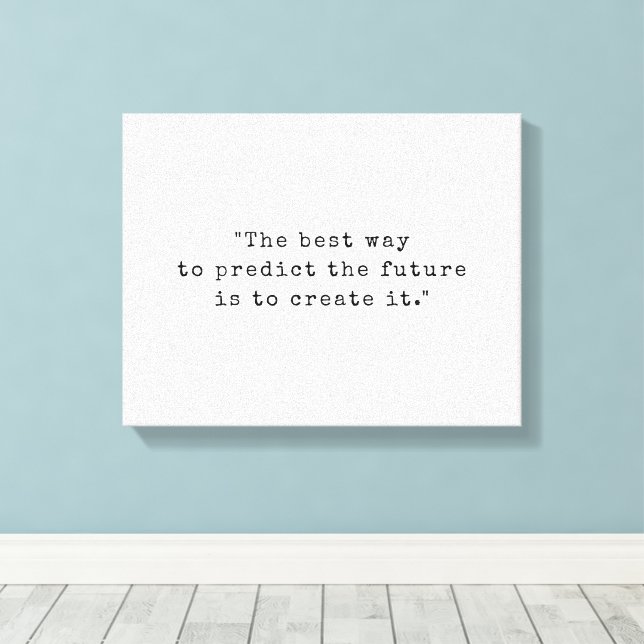 Minimalist Typewriter Motivational Quote Canvas Print (Insitu(Wood Floor))