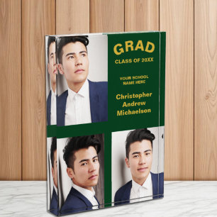 Minimalist Typography 3 Photo Graduation Block