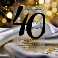 Minimalist Typography 40 40th Birthday Party