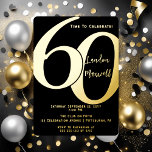 Minimalist Typography 60 60th Birthday Party<br><div class="desc">Simple,  minimalist and so sleek and elegant,  this "60" typography 60th Birthday Invitation is sure to please the most discerning of recipients.  For the party of the year,  there is no better way to say "Let's Celebrate!"</div>
