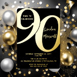 Minimalist Typography 90 90th Birthday Party<br><div class="desc">Simple,  minimalist and so sleek and elegant,  this "90" typography 90th Birthday Invitation is sure to please the most discerning of recipients.  For the party of the year,  there is no better way to say "Let's Celebrate!"</div>