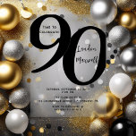 Minimalist Typography 90 90th Birthday Party Acrylic Invitations<br><div class="desc">Simple,  minimalist and so sleek and elegant,  this "90" typography 90th Birthday Invitation is sure to please the most discerning of recipients.  For the party of the year,  there is no better way to say "Let's Celebrate!"</div>