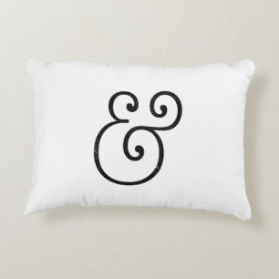 Minimalist Typography Alphabet Home Accent Pillow