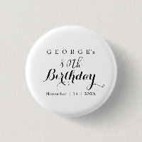 Minimalist Typography Birthday Party Design