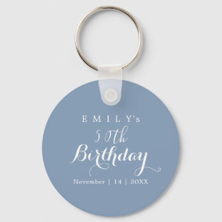 Minimalist Typography Birthday Party Design  Keychain