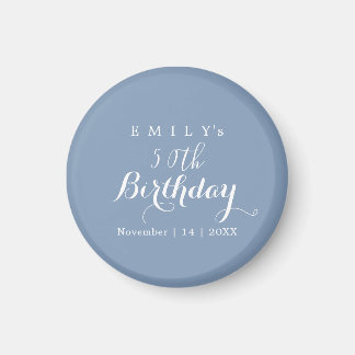 Minimalist Typography Birthday Party Design Magnet