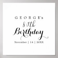 Minimalist Typography Birthday Party Design 