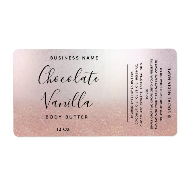 Minimalist typography black rose gold product (Front)