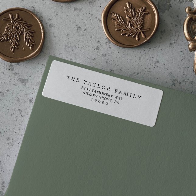 Minimalist Typography Family Return Address (Creator Uploaded)