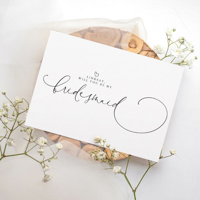 Minimalist Typography Modern Bridesmaid Proposal (Creator Uploaded)