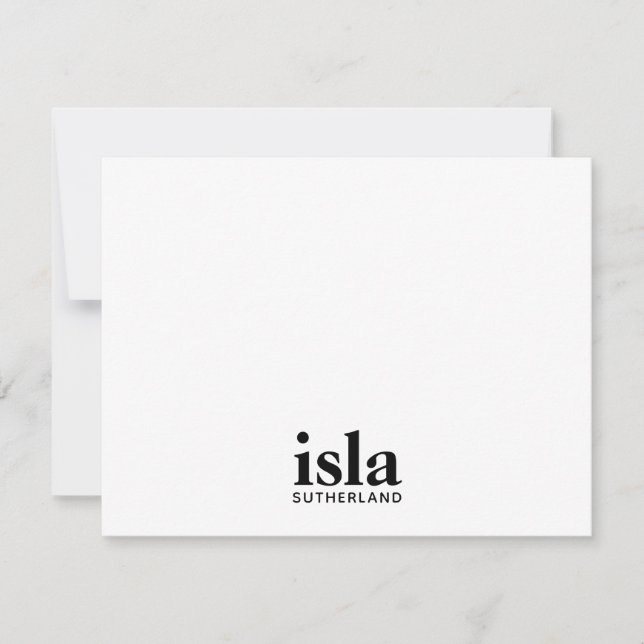 Minimalist Typography Monogram Card (Front)