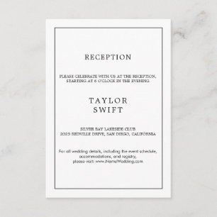 Minimalist Typography Reception Card