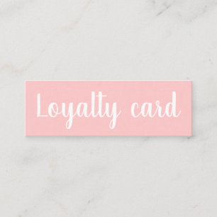 Minimalist typography trendy pink loyalty card