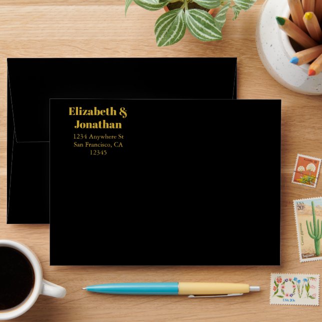 Minimalist Typography Wedding Envelope (Desk)