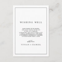 Minimalist Typography Wedding Wishing Well Card
