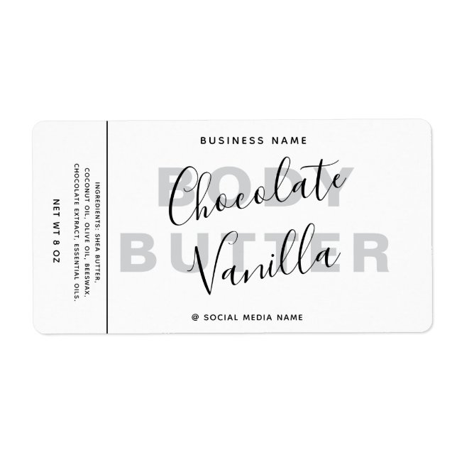 Minimalist typography white product wrap around (Front)